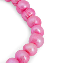 Load image into Gallery viewer, Hazel & Marie: Cultured Pearl bracelet large pink, pearl shape zoom