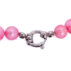 Hazel & Marie: Cultured Pearl bracelet large pink, clasp