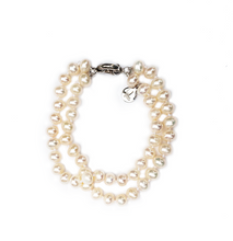 Load image into Gallery viewer, Hazel & Marie: Cultured pearl bracelet with two strands