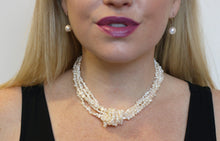 Load image into Gallery viewer, Tie the Knot Pearl Necklace in Lemonade