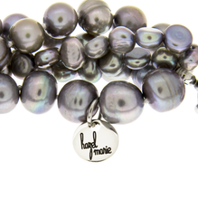 Load image into Gallery viewer, Signature Twist Pearl Necklace in Pewter