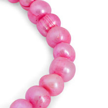 Load image into Gallery viewer, Hazel &amp; Marie: Cultured Pearl bracelet large pink, pearl shape zoom