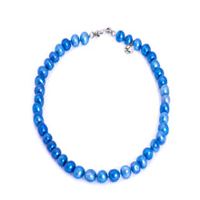 Load image into Gallery viewer, Hazel &amp; Marie: Cultured Pearl Betty Large Size Pearl Necklace in Blue