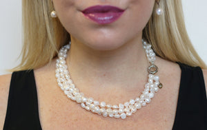 Hazel & Marie: Cultured Pearl necklace in natural color