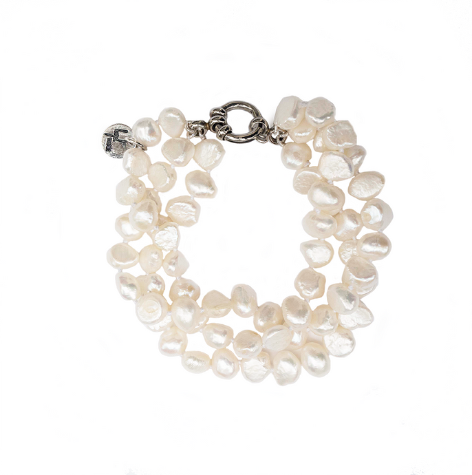 Hazel & Marie: Cultured Pearl bracelet twisted in natural color